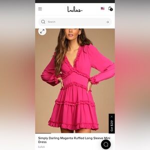 Lulus magenta dress